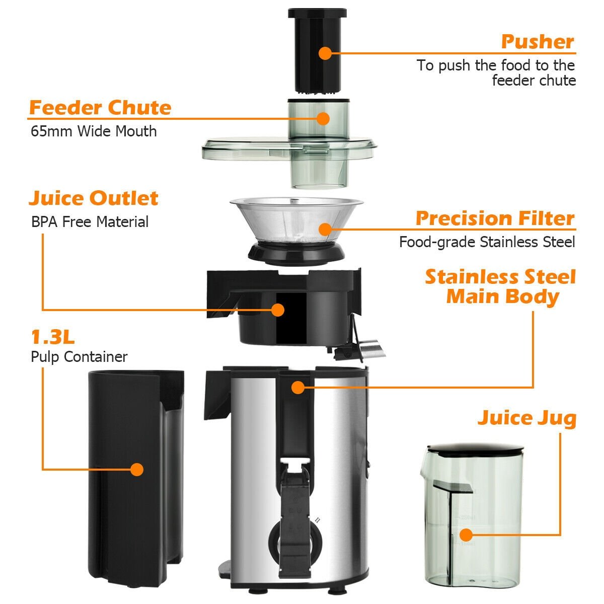 Centrifugal Juicer Machine Juicer Extractor Dual Speed, Silver at Gallery Canada