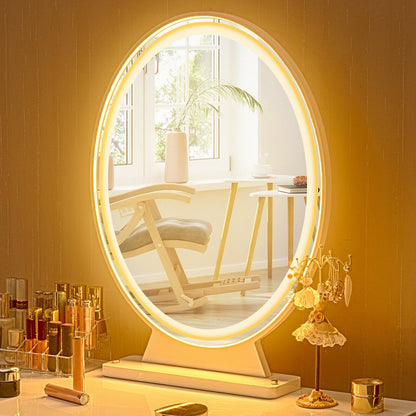 Hollywood Vanity Lighted Makeup Mirror Remote Control 4 Color Dimming, White at Gallery Canada