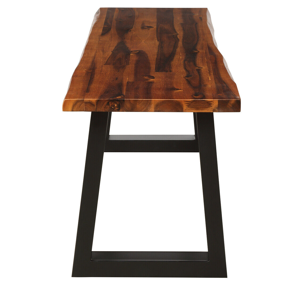 Solid Acacia Wood Patio Bench, Dining Bench Seating Chair