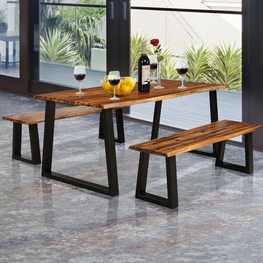 Solid Acacia Wood Patio Bench, Dining Bench Seating Chair Outdoor Benches Options at Gallery Canada