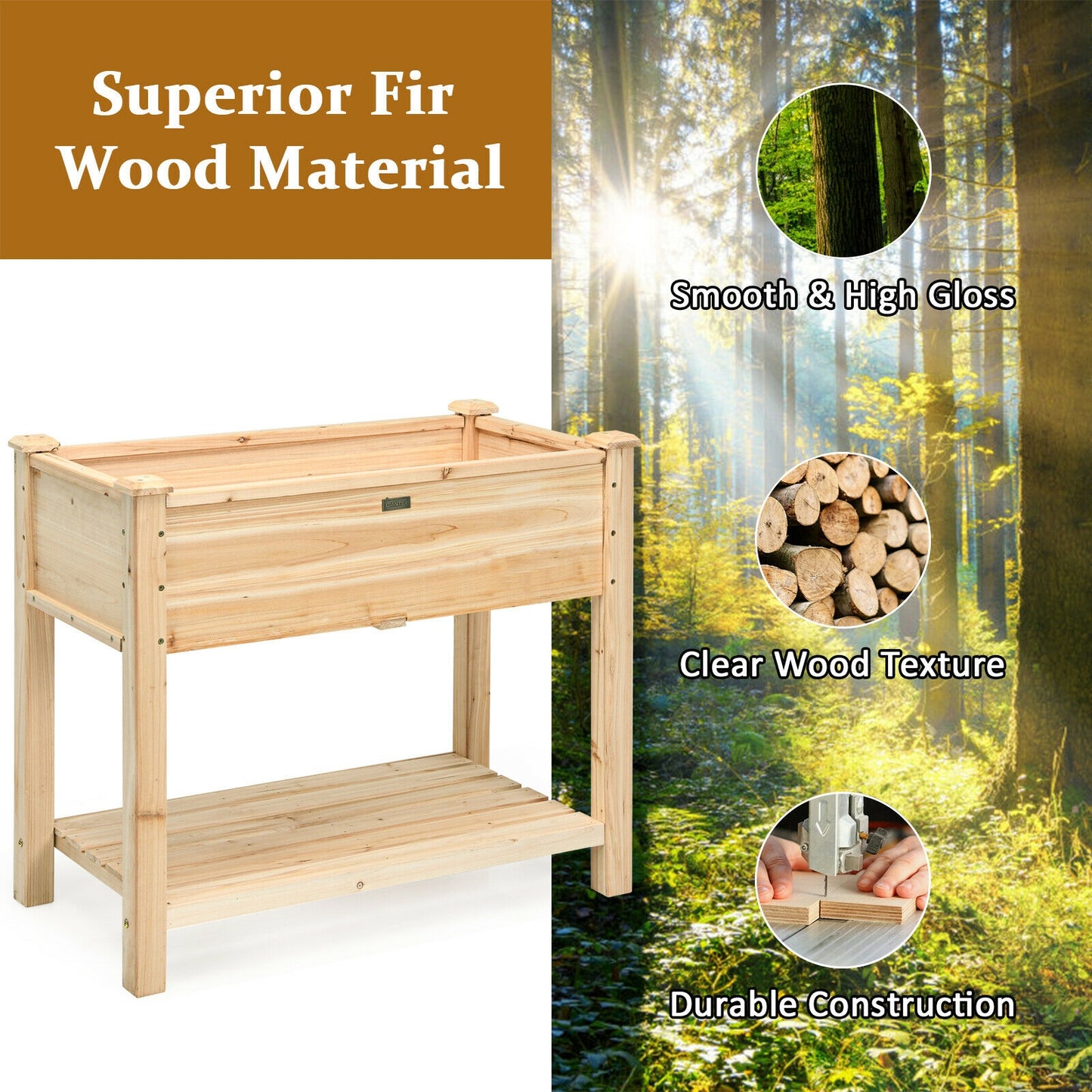 Raised Garden Elevated Wood Planter Box Stand Raised Garden Beds at Gallery Canada