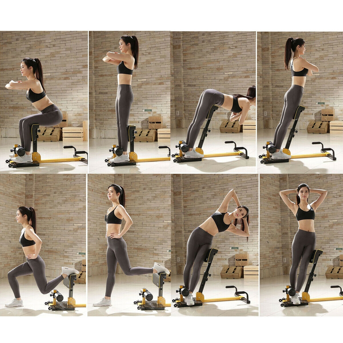 8-In-1 Multifunctional Home Gym Squat Fitness Equipment, Black Benches Racks & Bars at Gallery Canada