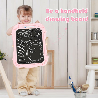 Height Adjustable Kids Art Easel Magnetic Double Sided Board, Pink at Gallery Canada