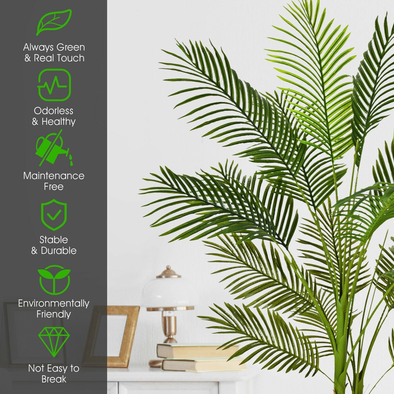 5 Feet Indoor Artificial Phoenix Palm Tree Plant, Green at Gallery Canada