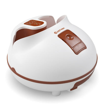 Steam Foot Spa Bath Massager Foot Sauna Care with Heating Timer Electric Rollers, Brown at Gallery Canada