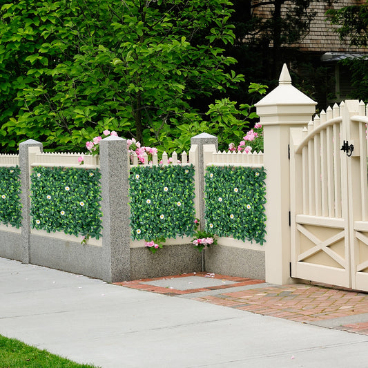 12 Piece 20 x 20 Inch Artificial Daisy Hedge, Privacy Fence Panels Decorative Fencing & Flooring Options at Gallery Canada