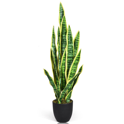 35.5 Inch Indoor-Outdoor Decoration Fake Artificial Snake Plant, Green at Gallery Canada