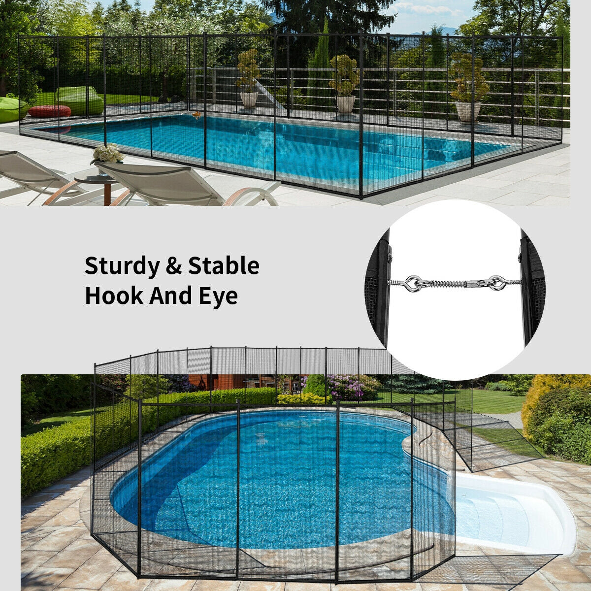 4 x 12 Feet In-Ground Swimming Pool Safety Fence