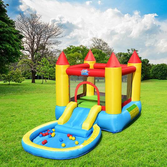 Kids Inflatable Bounce House Castle with Balls Pool and Bag Bounce House Colorful at Gallery Canada