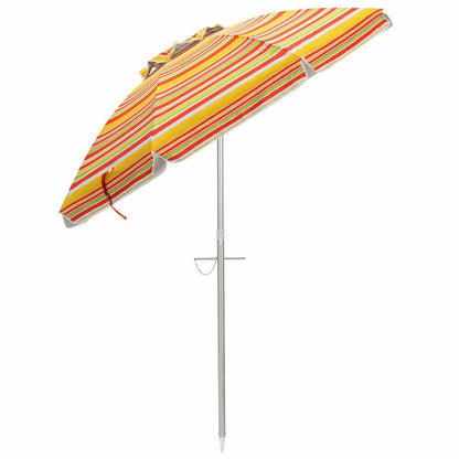 6.5 Feet Beach Umbrella with Sun Shade and Carry Bag without Weight Base, Orange at Gallery Canada