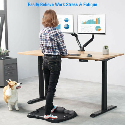 Ergonomic Design Anti Fatigue Standing Floor Foot Mat for Home Office, Black