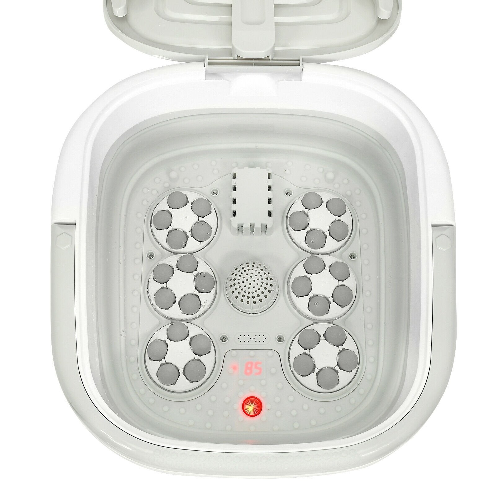Foldable Foot Spa Bath Motorized Massager with Bubble Red Light Timer Heat, Gray at Gallery Canada