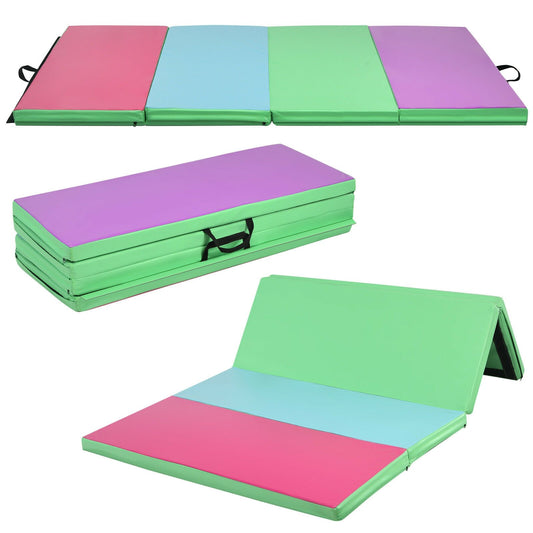 Gymnastics PU Mat  Thick Folding Panel Gym Fitness Exercise, Multicolor at Gallery Canada