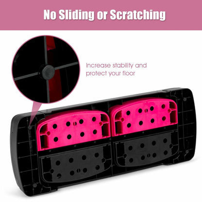 31 Inch Adjustable Exercise Aerobic Stepper with Non-Slip Pads, Pink at Gallery Canada