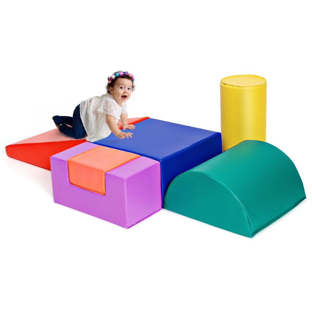 6 Piece Climb Crawl Play Set Indoor Kids  Toddler, Red at Gallery Canada
