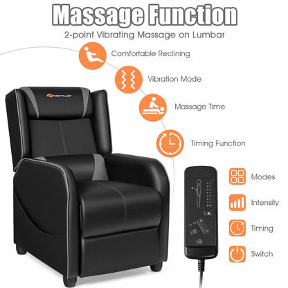 Home Massage Gaming Recliner Chair, Gray at Gallery Canada