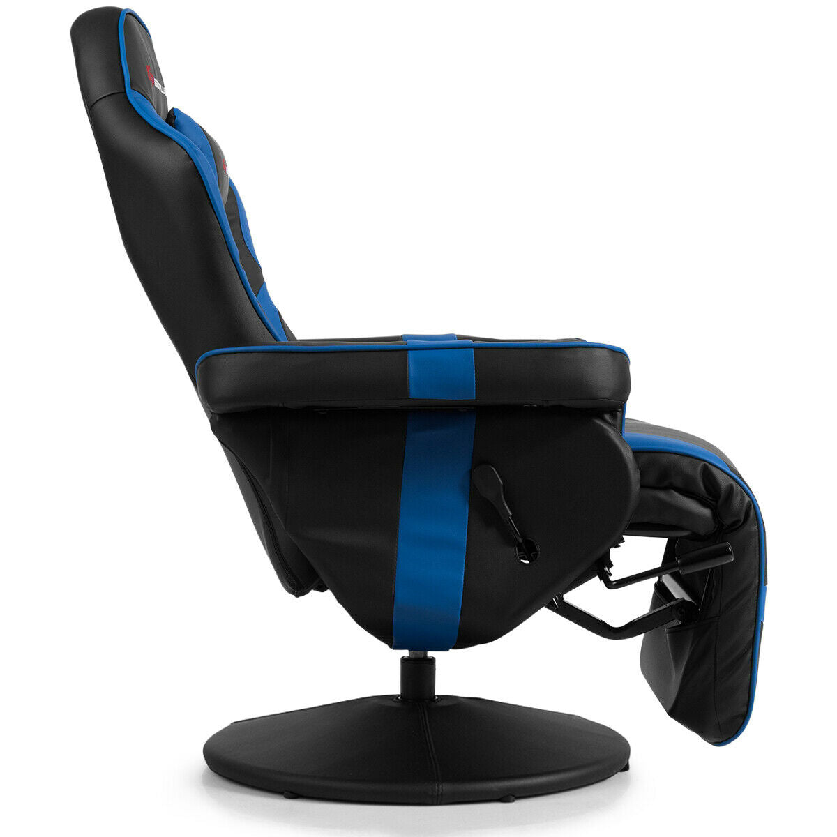Ergonomic High Back Massage Gaming Chair, Blue Gaming Chairs at Gallery Canada
