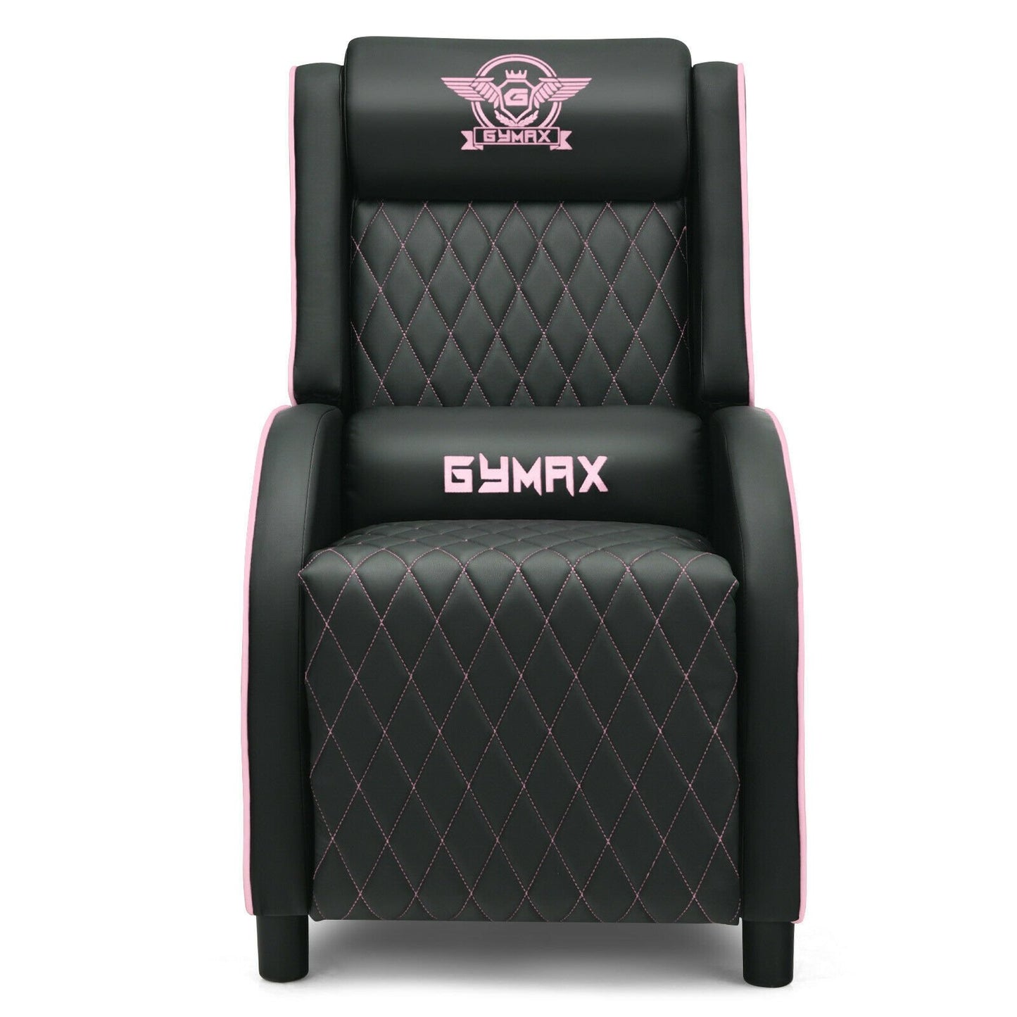 Massage Gaming Recliner Chair with Headrest and Adjustable Backrest for Home Theater, Pink at Gallery Canada