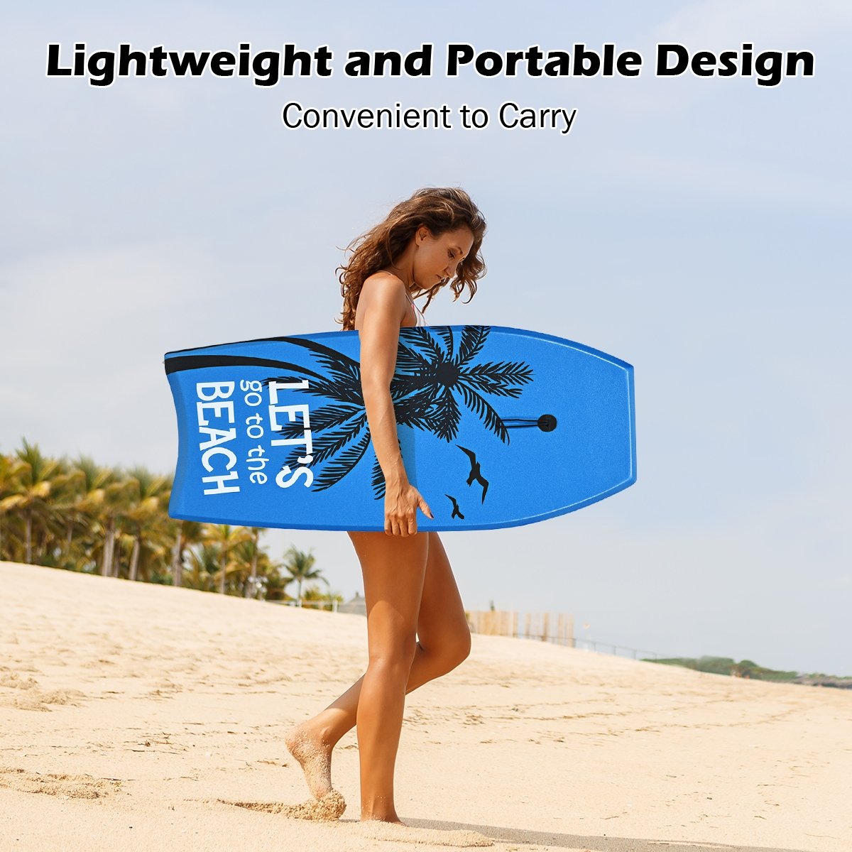 Super Lightweight Bodyboard Surfing with Leash EPS Core Boarding-M at Gallery Canada