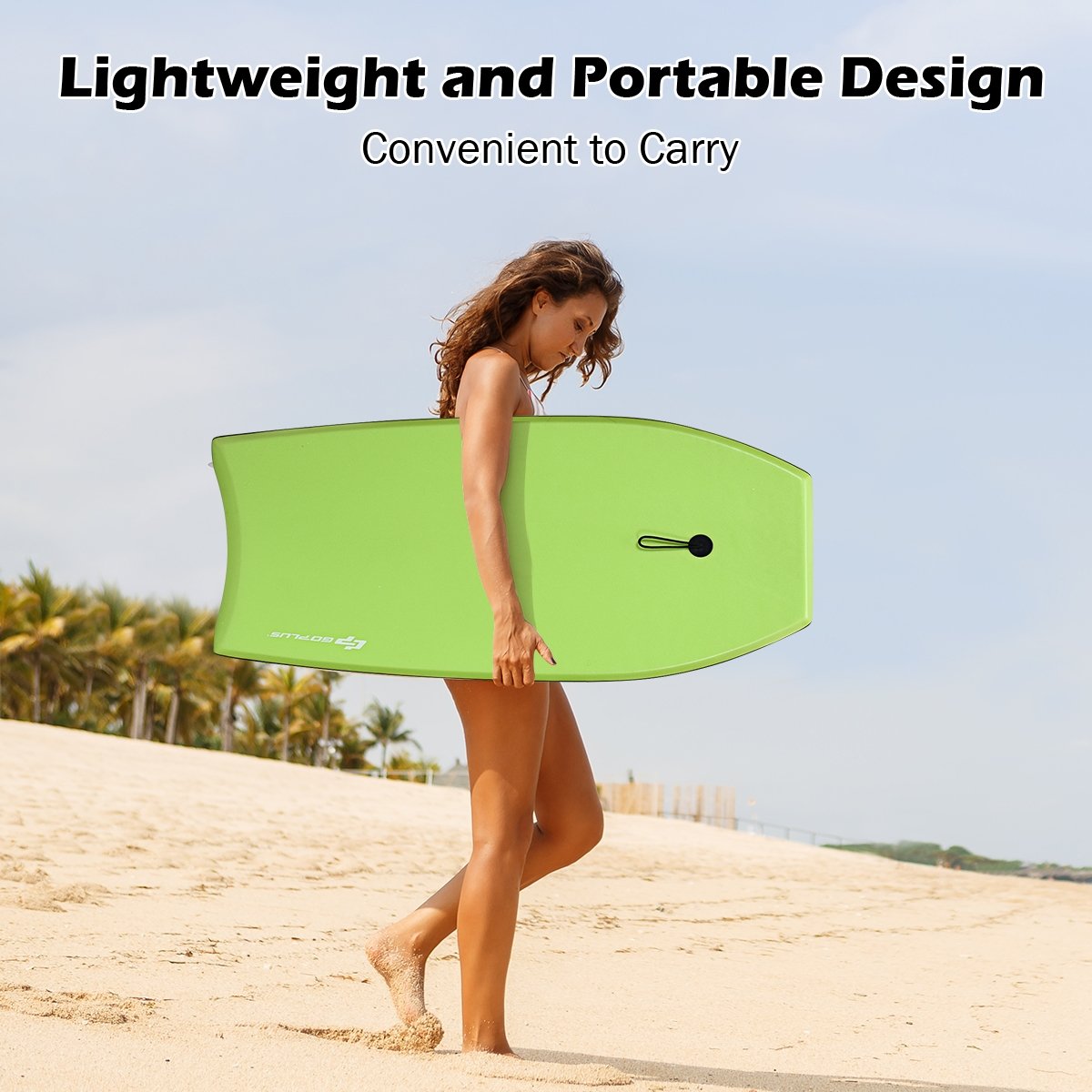 Super Surfing  Lightweight Bodyboard with Leash-M, Green at Gallery Canada