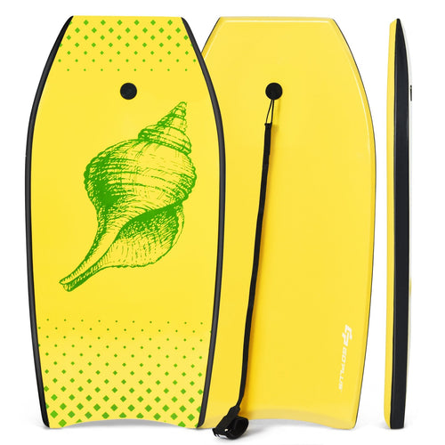 Super Lightweight Surfing Bodyboard-M, Yellow