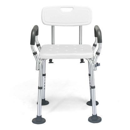 Shower Chair Spa Bathtub with Removable Armrests and Back, Silver at Gallery Canada