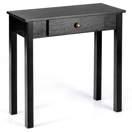 Small Space Console Table with Drawer for Living Room Bathroom Hallway, Black at Gallery Canada