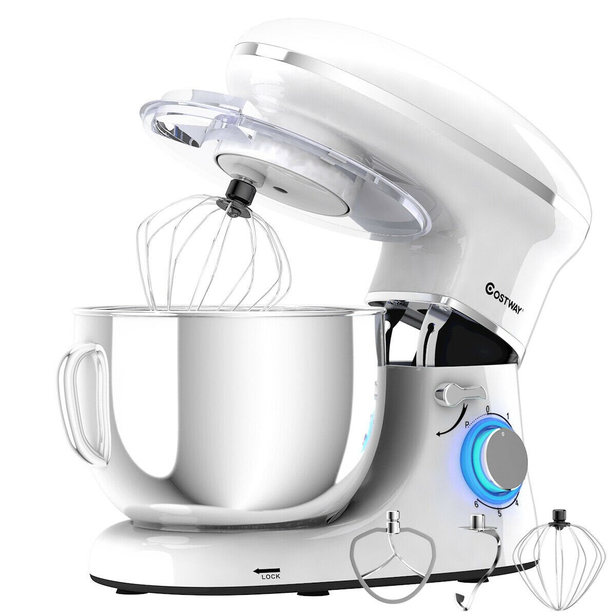 6.3 Quart Tilt-Head Food Stand Mixer 6 Speed 660W, White at Gallery Canada
