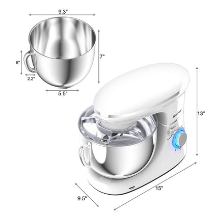 6.3 Quart Tilt-Head Food Stand Mixer 6 Speed 660W, White at Gallery Canada