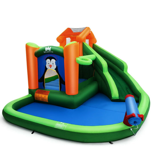 Inflatable Slide Bouncer and Water Park Bounce House Without Blower, Green at Gallery Canada