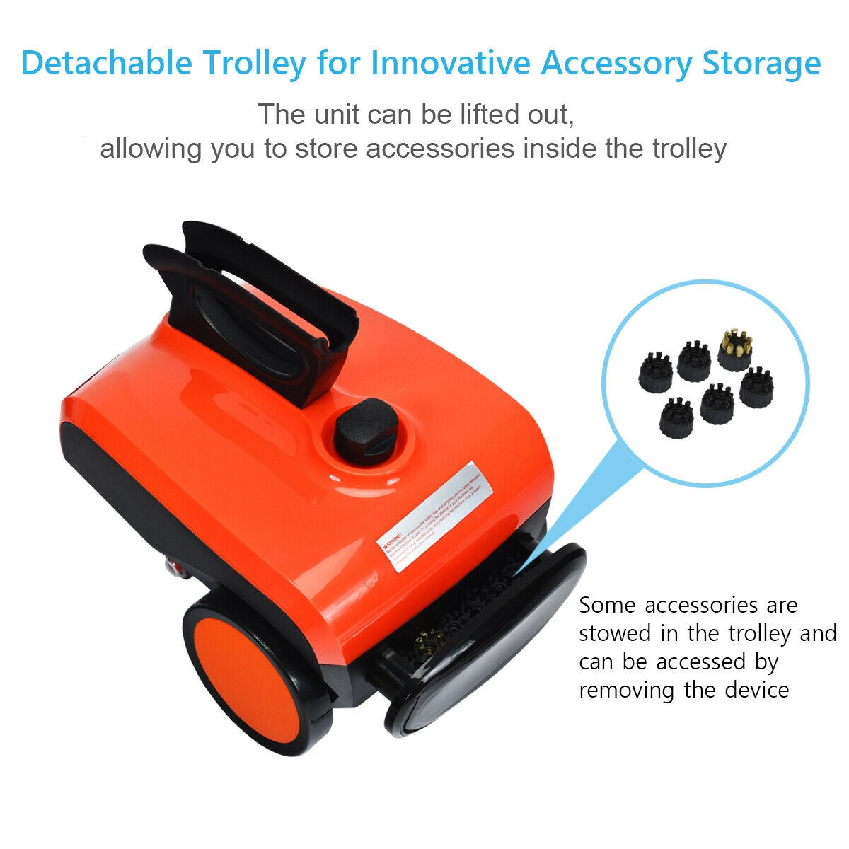 Heavy Duty Multipurpose Steam Cleaner, 18 Accessories, Orange Vacuums & Cleaners at Gallery Canada