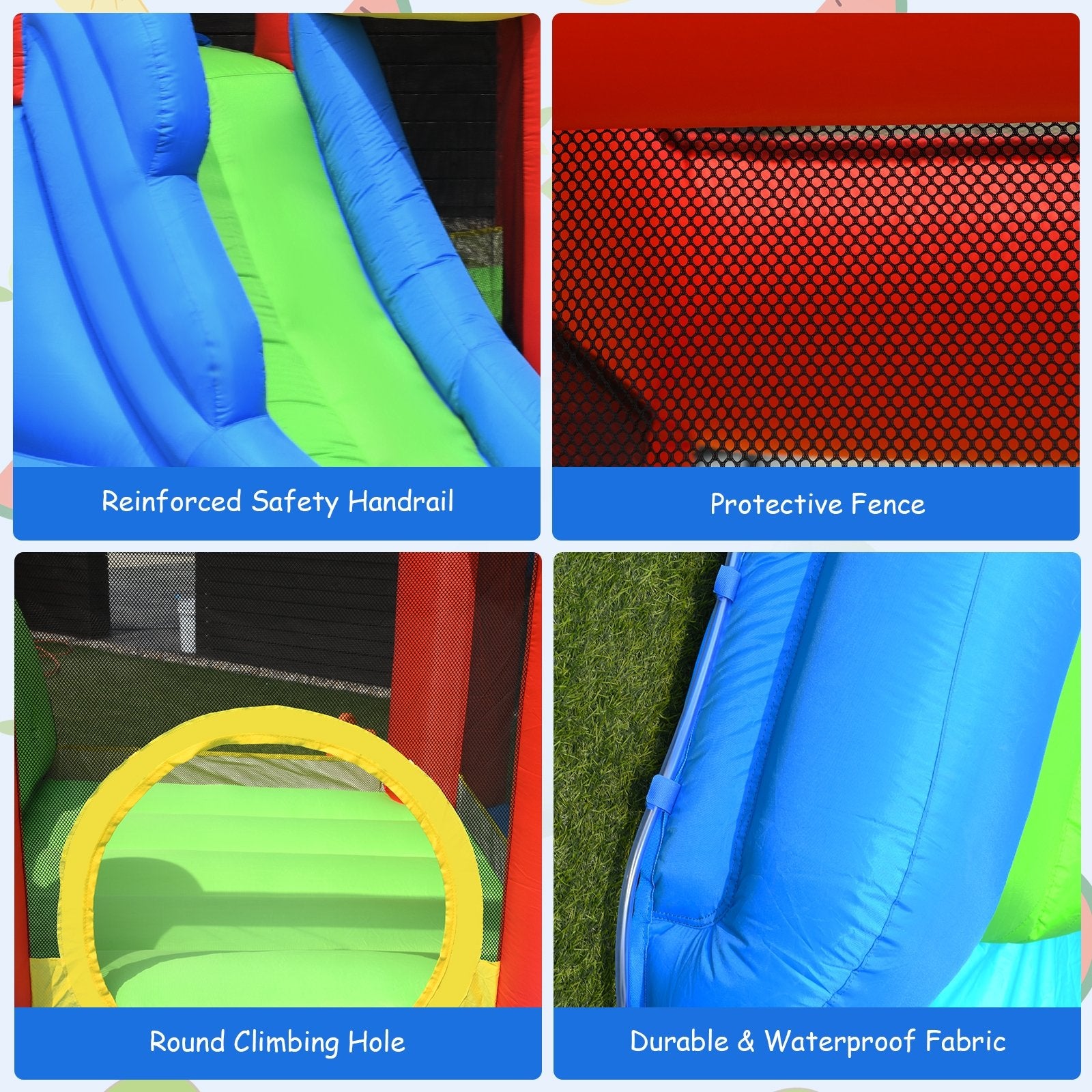 Inflatable Bounce House Splash Pool with Water Climb Slide Blower Included at Gallery Canada