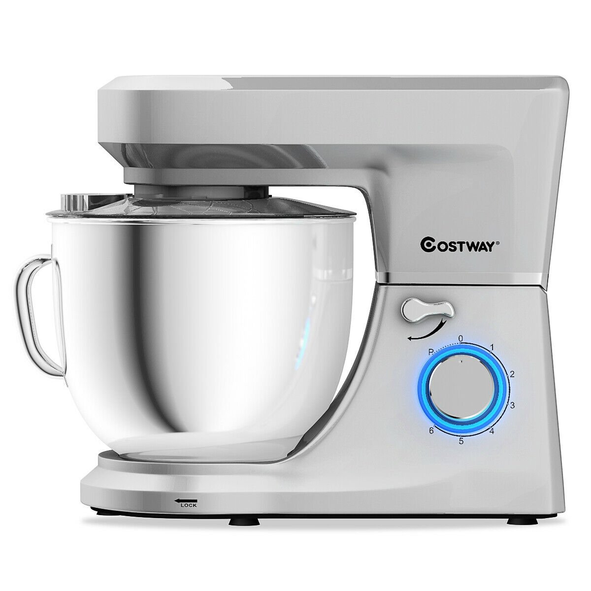 7.5 Qt Tilt-Head Stand Mixer with Dough Hook, Silver at Gallery Canada