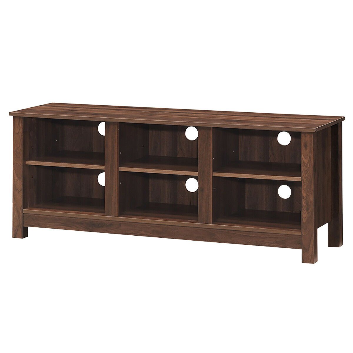 60 Inch  Entertainment TV Stand Cabinet, Brown at Gallery Canada