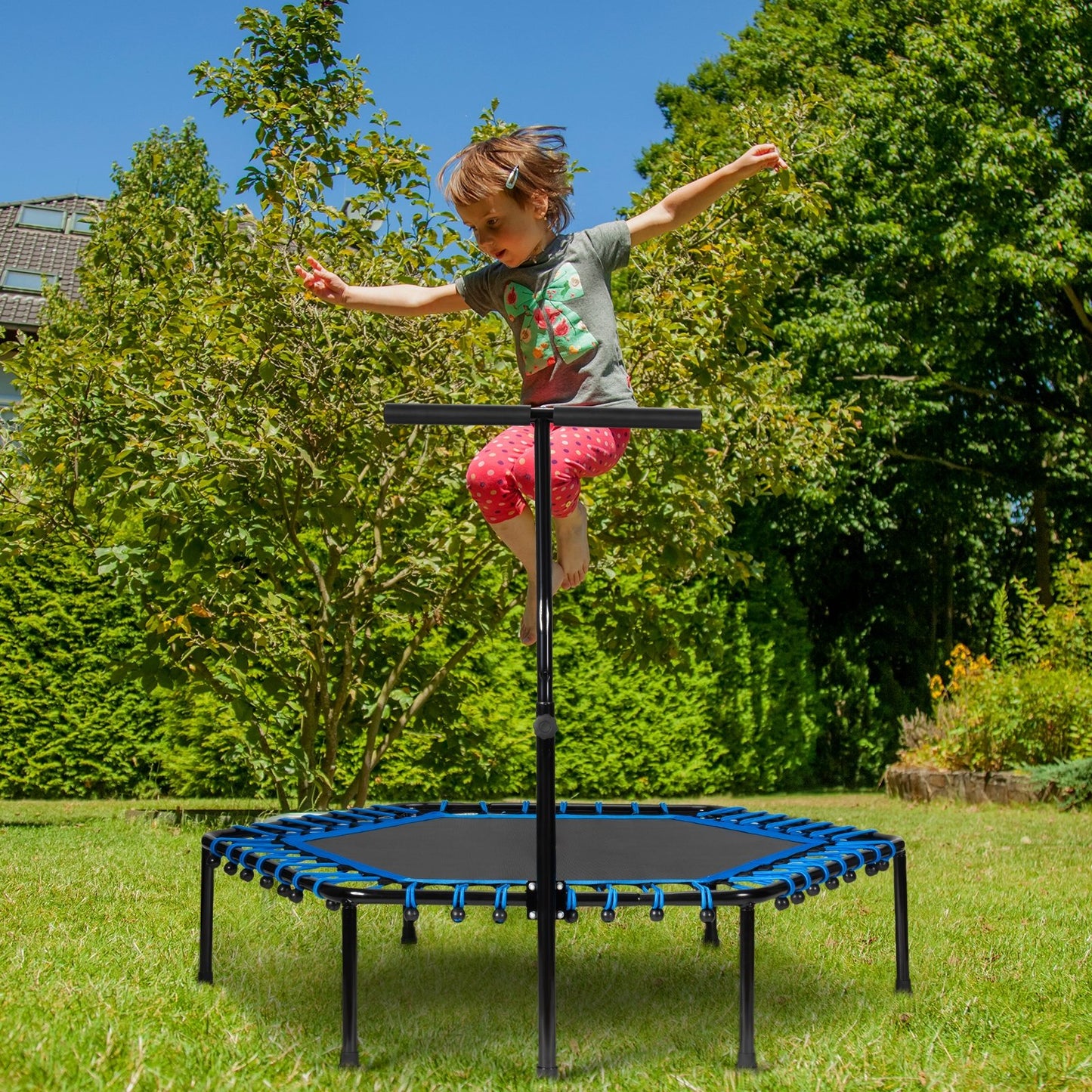 51" Mini Fitness Trampoline with Adjustable Bar at Gallery Canada