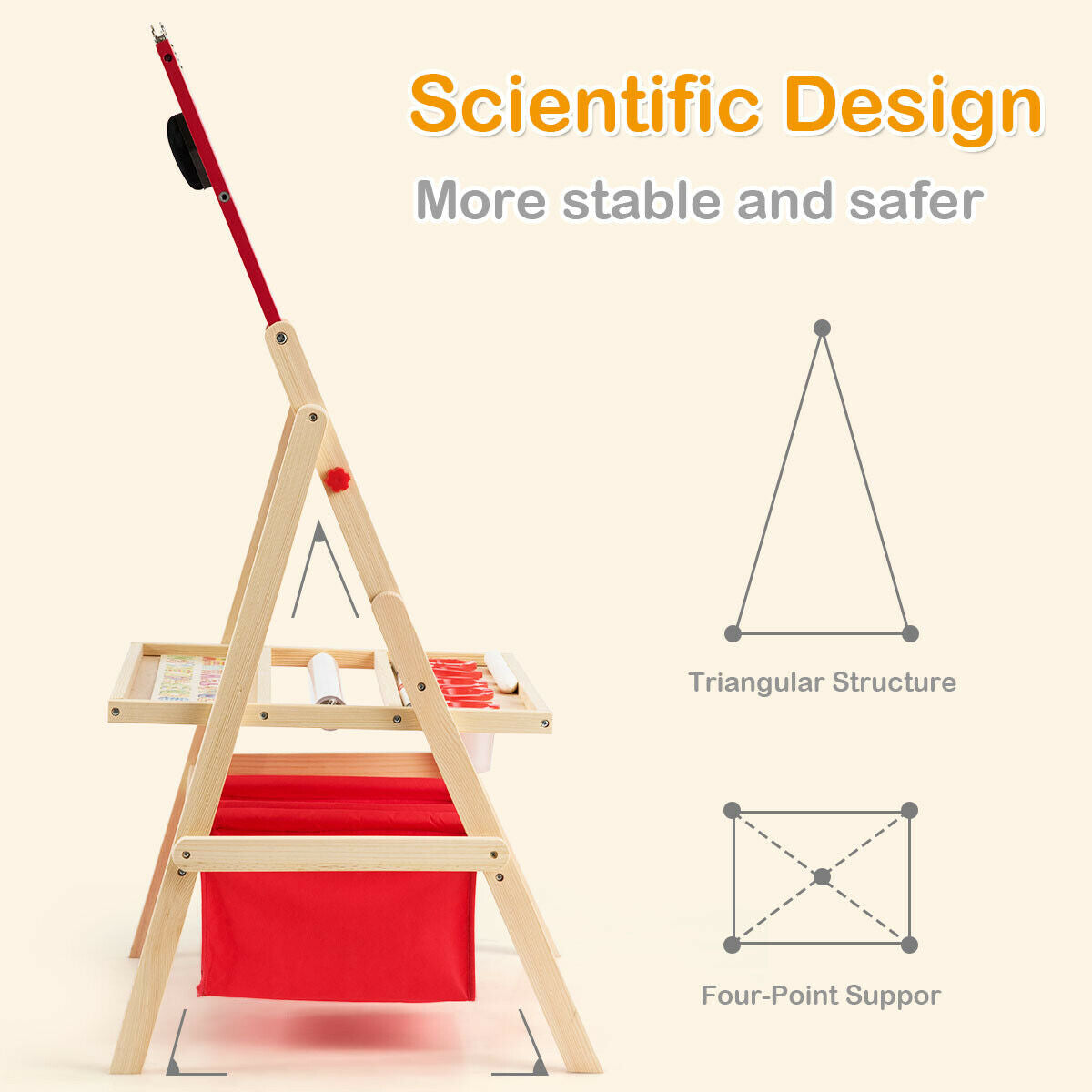 Flip-Over Double-Sided Kids Art Easel, Multicolor Art Easels at Gallery Canada