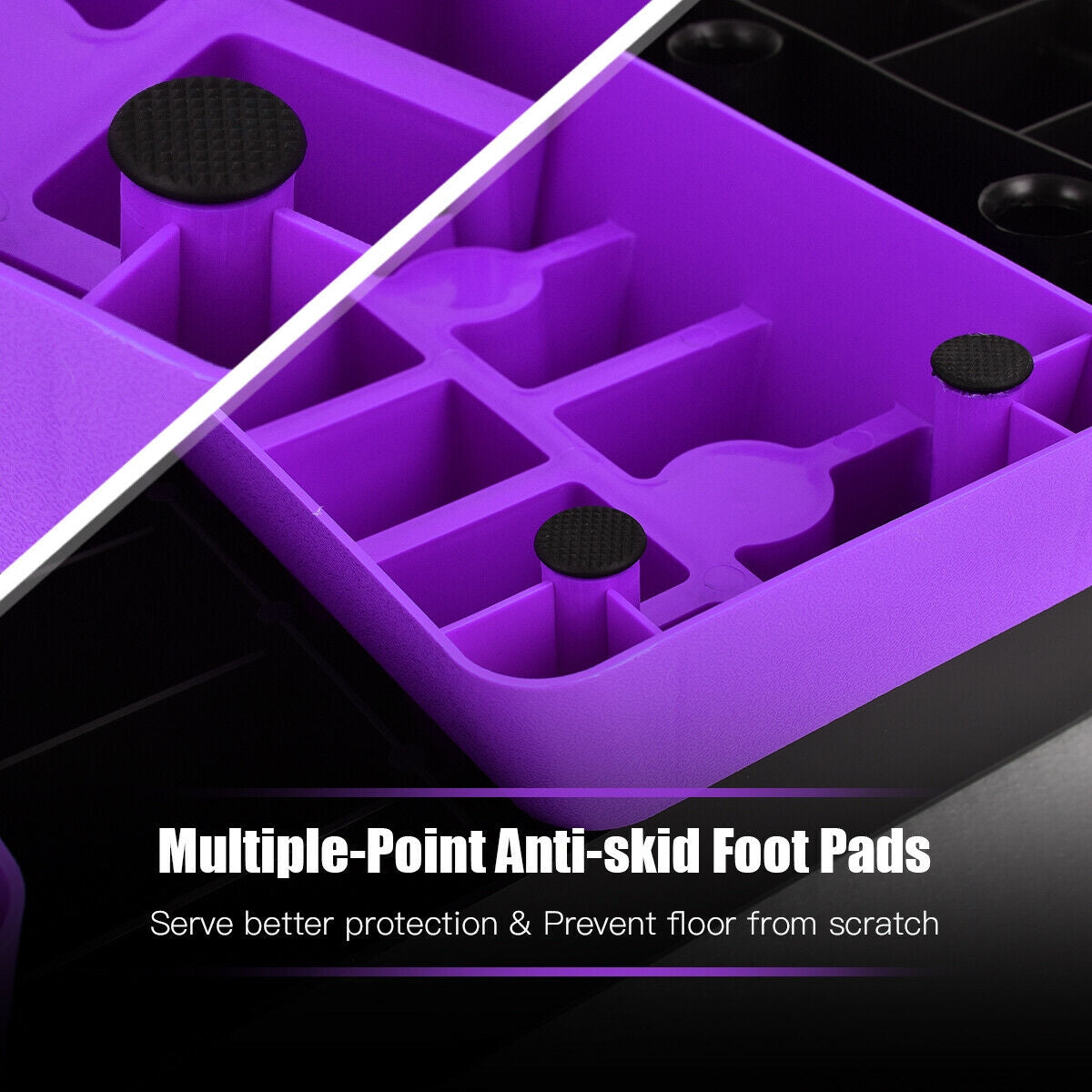 Aerobic Exercise Stepper Trainer with Adjustable Height 5"-7"-9", Purple Sport Equipments at Gallery Canada