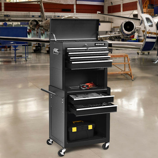 6-Drawer Tool Chest with Heightening Cabinet, Black Garden Tools Black at Gallery Canada