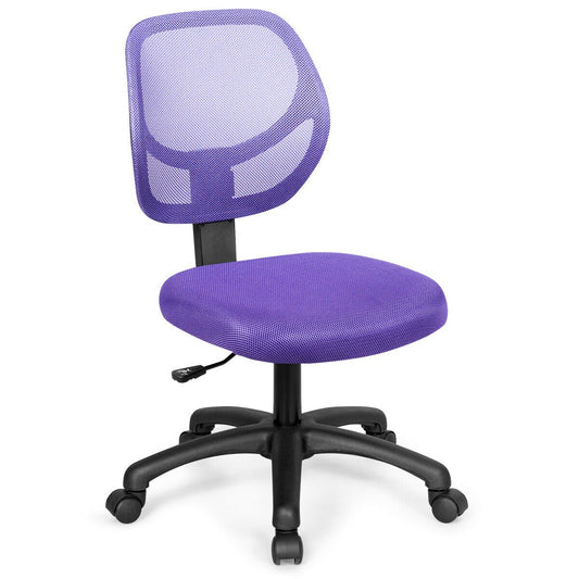 Low-back Computer Task Office Desk Chair with Swivel Casters, Purple at Gallery Canada