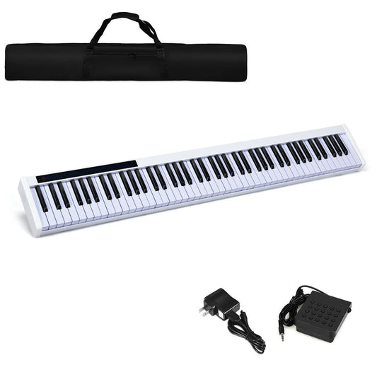 88-Key Portable Electronic Piano with Voice Function, White at Gallery Canada