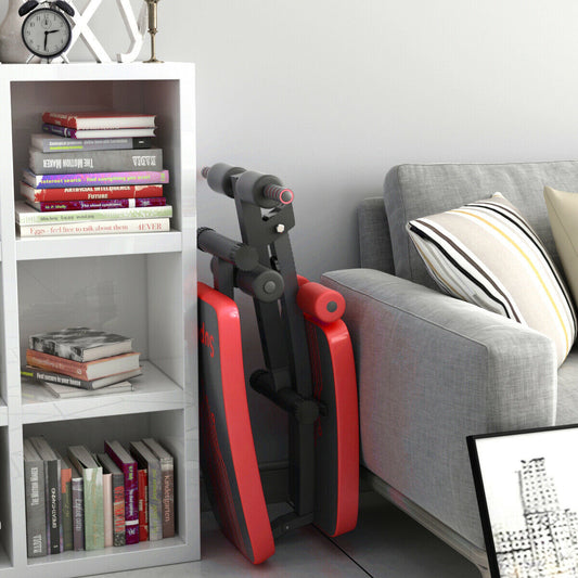 Abdominal Twister Trainer, Adjustable Height Exercise Bench, Red Benches Racks & Bars Red at Gallery Canada
