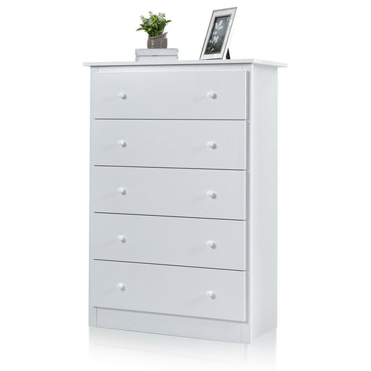 Functional Storage Organized Dresser with 5 Drawer, White at Gallery Canada