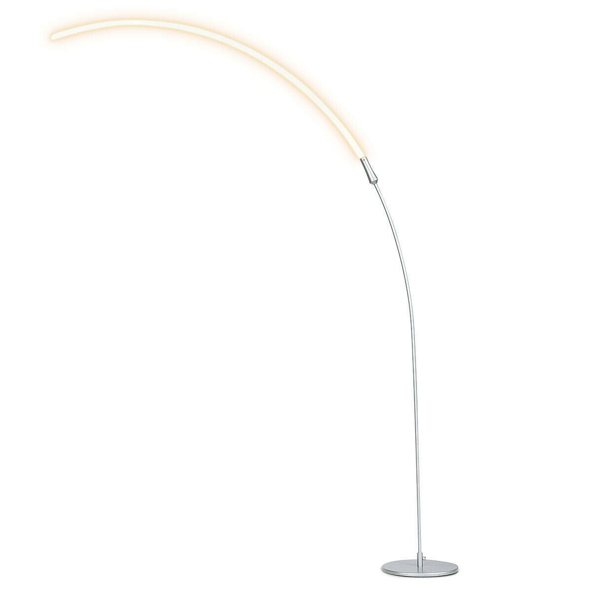 LED Arc Floor Lamp with 3 Brightness Levels-Silver, Silver at Gallery Canada