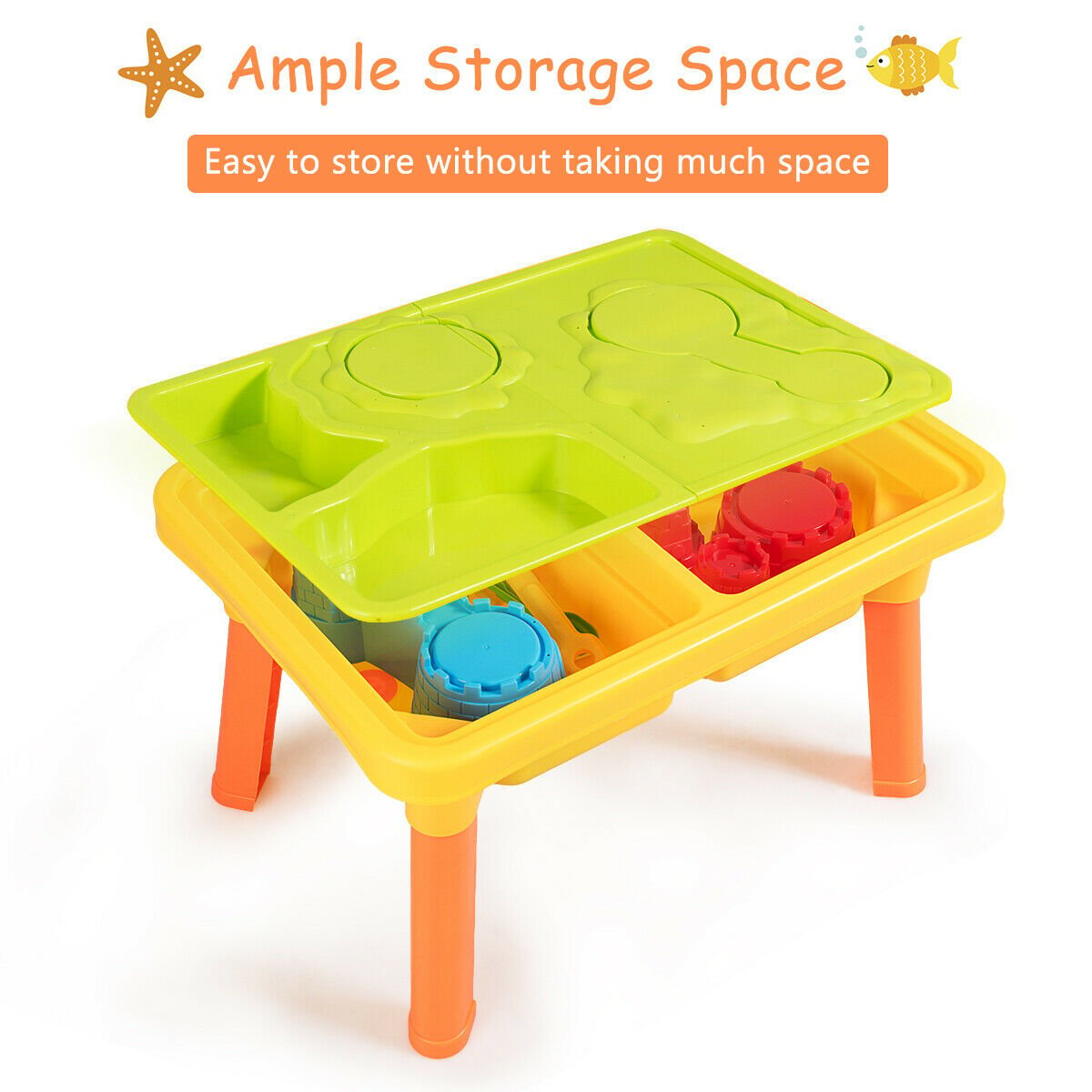 Sand and Water Play Table for Kids with Sand Castle Molds at Gallery Canada