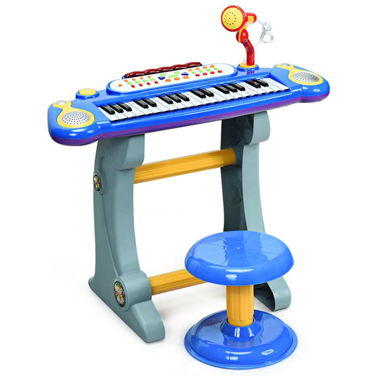 37 Key Electronic Keyboard Kids Toy Piano, Blue - Gallery Canada