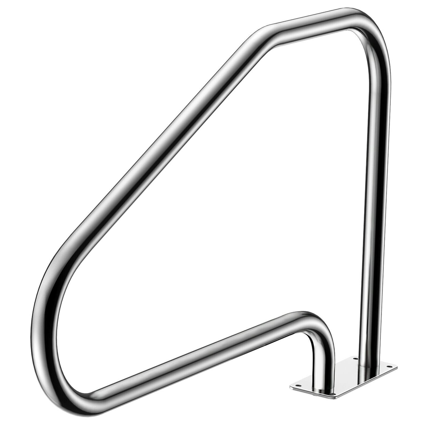 49 Inch Stainless Steel Mounted Swimming Pool Stair Rail, Silver at Gallery Canada