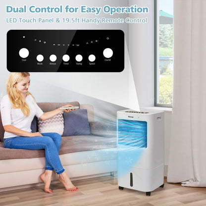 Evaporative Portable Air Cooler Fan with Remote Control, White - Gallery Canada