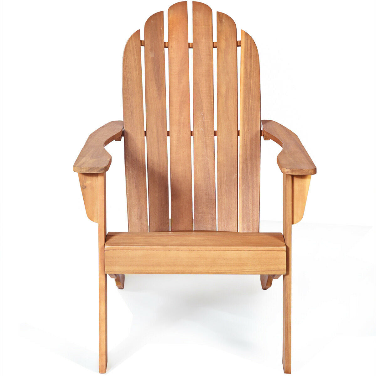 Acacia Wood Outdoor Adirondack Chair with Ergonomic Design, Natural Adirondack Chairs at Gallery Canada