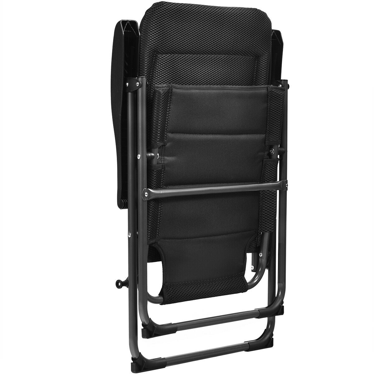 Outdoor Folding Patio Chairs, Adjustable Backrests, Black Beach & Lawn Chairs at Gallery Canada