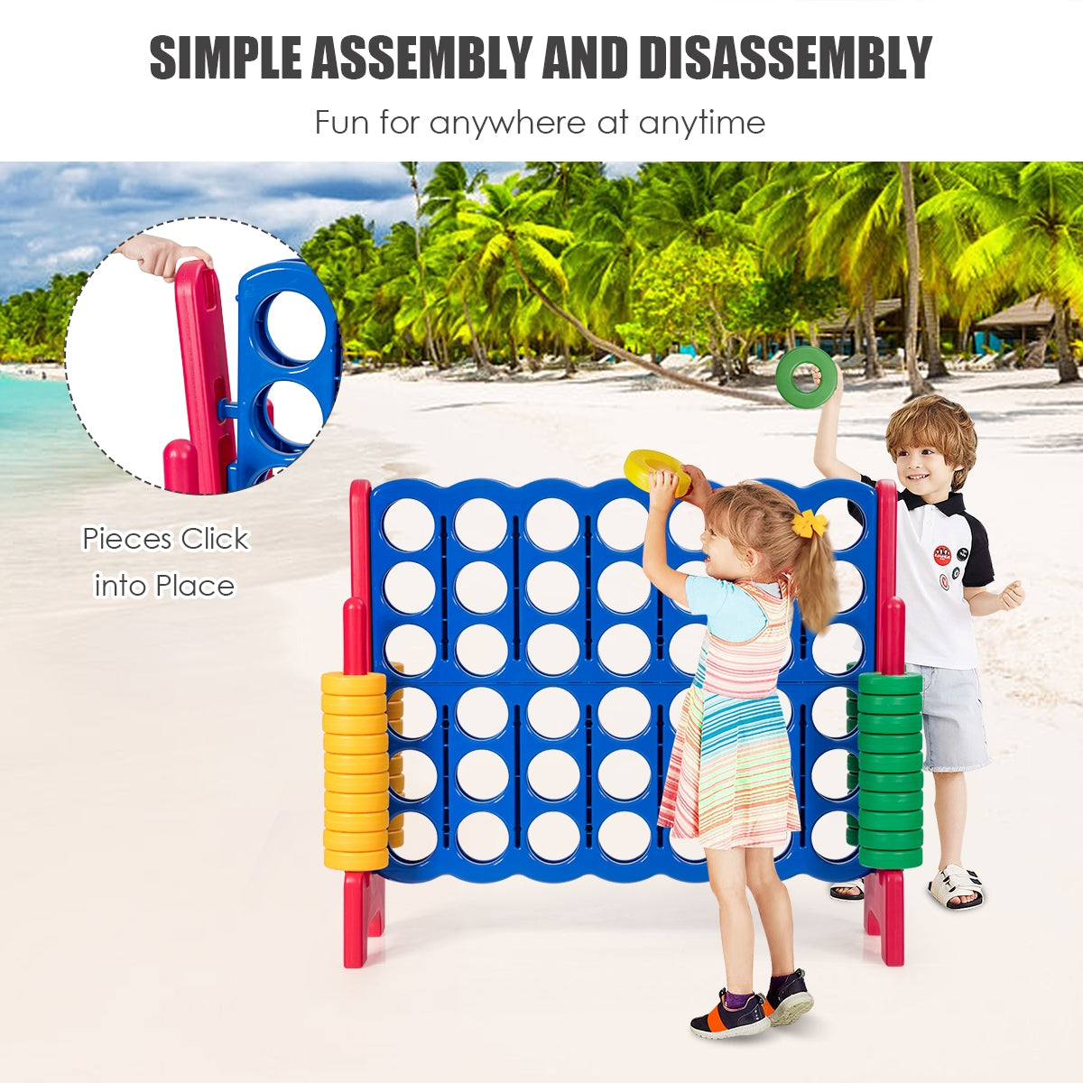 Jumbo 4-To-Score Game Set, 42 Rings, Red Lawn Games at Gallery Canada